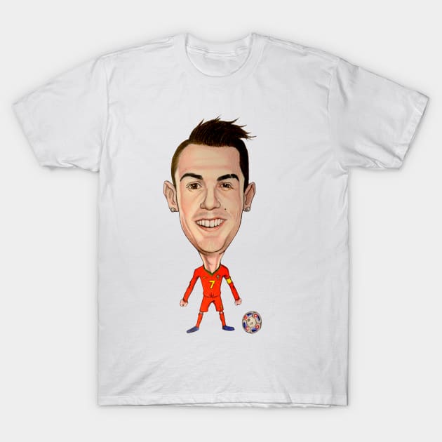 Ronaldo Caricature T-Shirt by tabslabred